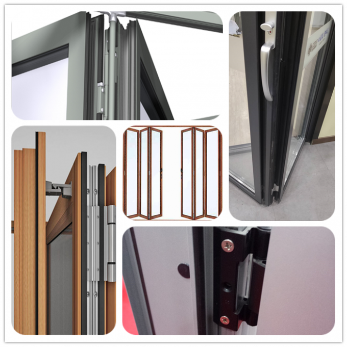 Aluminiumfalte milderte Glasglasschiebetürsystempreis