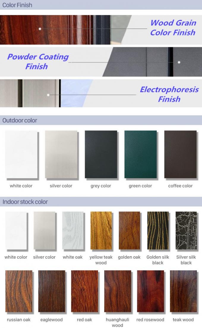 Pulverisieren Sie beschichtende Aluminiumprofil-Stärke des schwingen-Fenster-2.3mm-2.5mm 4