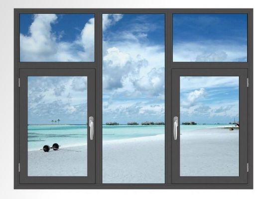 Outward Opening Aluminium Casement Windows Waterproof Hollow Glass