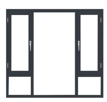 Powder Coating Aluminium Swing Window 2.3mm-2.5mm Profile Thickness