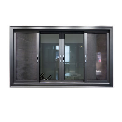 Interior Double Glazed 6063 Aluminium Sliding Windows With Two Track