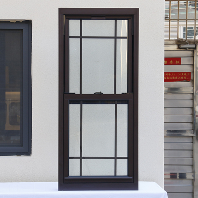 White Double Hung Sash Windows Aluminium Vertical Up Down Sliding Windows
