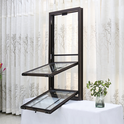 White Double Hung Sash Windows Aluminium Vertical Up Down Sliding Windows
